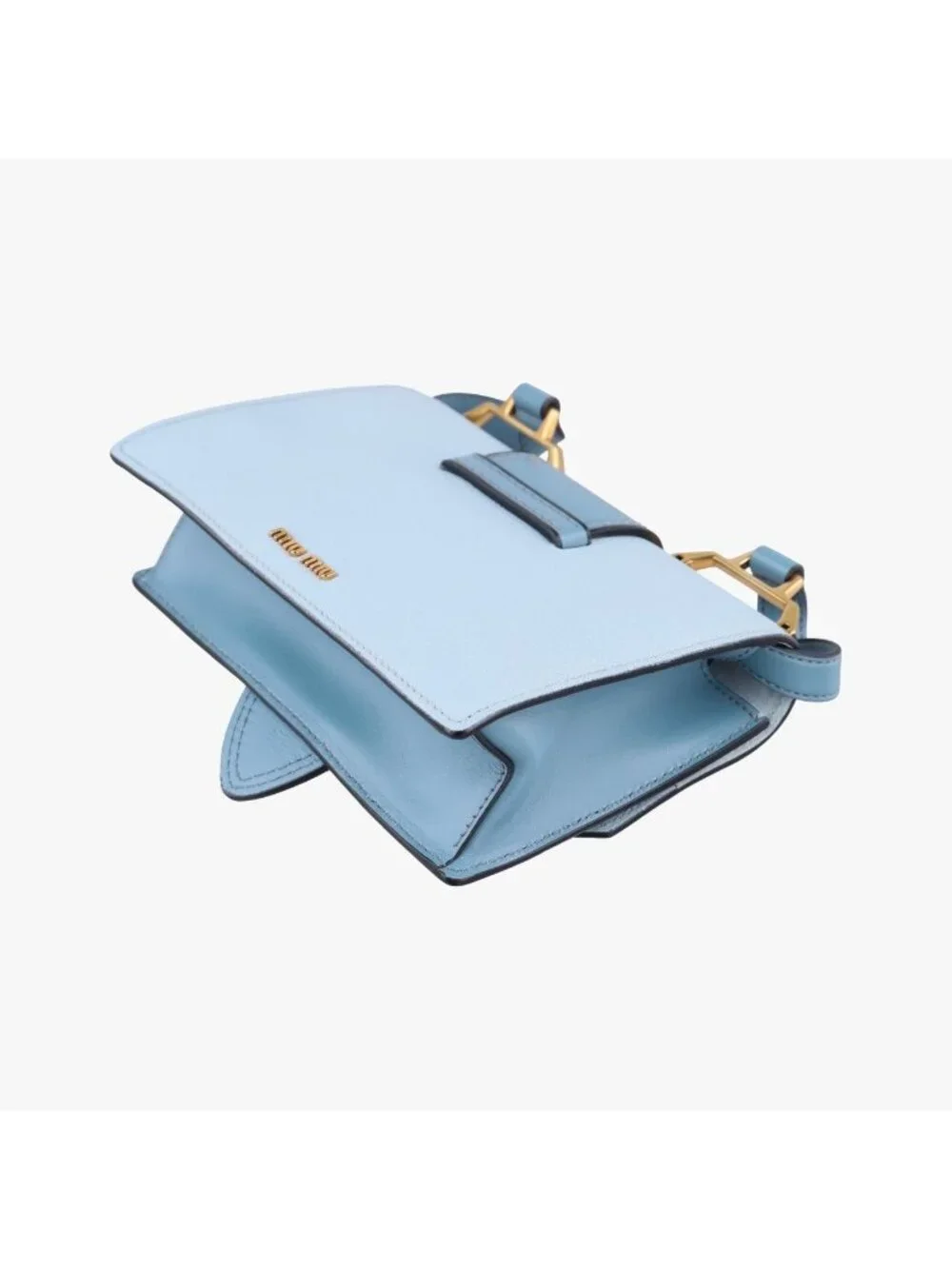 Miu Miu Blue Multicolor Leather Shoulder Bag